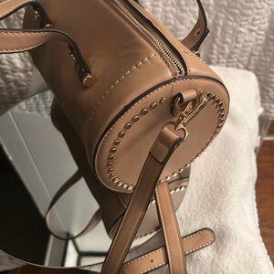 Elegant Tan Studded Women's Bag